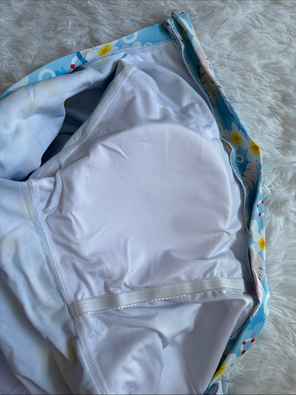 New In Packaging Long Sleeve Multi Print Rashguard One Piece Zip Front Swimsuit - Picture 13 of 15